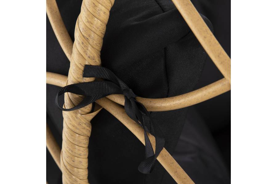 ΜΟΝΗ ΚΡΕΜΑΣΤΗ ΦΩΛΙΑ ME ΥΠΟΠΟΔΙΟ GRACIE HM5755.02 ΜΠΕΖ ΣΥΝΘ.RATTAN-ΓΚΡΙ ΜΕΤΑΛ.ΣΚΕΛΕΤΟΣ Φ104x200Υεκ