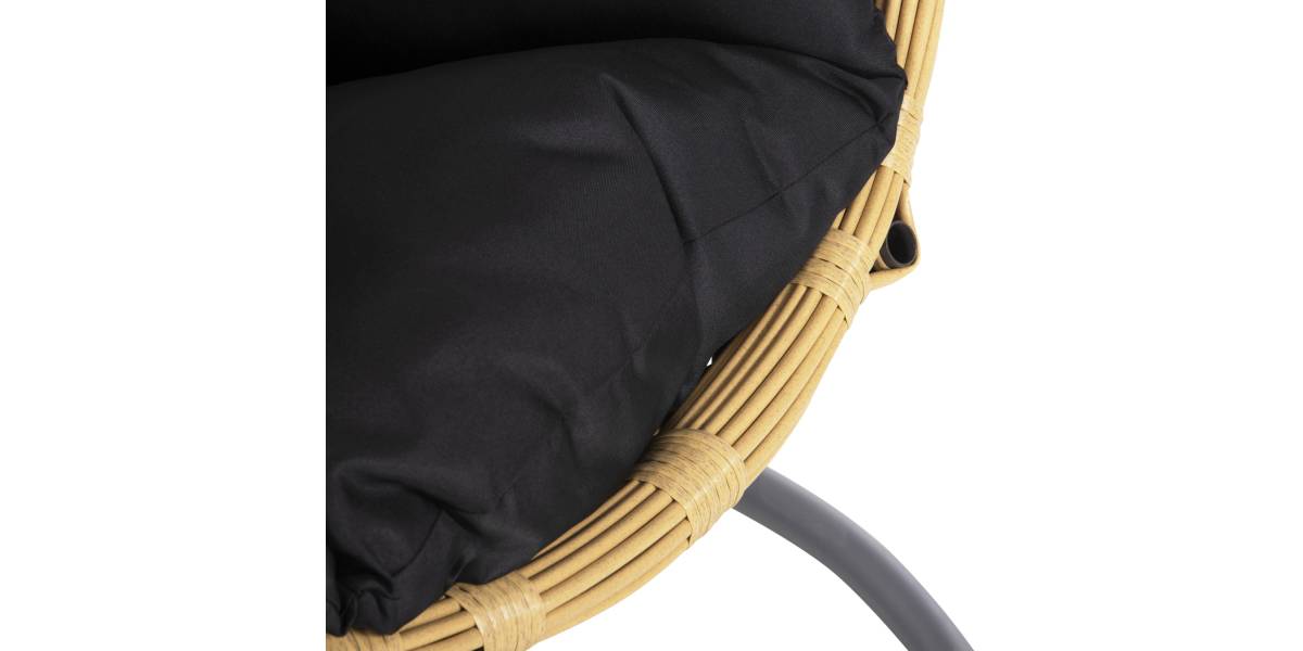 ΜΟΝΗ ΚΡΕΜΑΣΤΗ ΦΩΛΙΑ ME ΥΠΟΠΟΔΙΟ GRACIE HM5755.02 ΜΠΕΖ ΣΥΝΘ.RATTAN-ΓΚΡΙ ΜΕΤΑΛ.ΣΚΕΛΕΤΟΣ Φ104x200Υεκ