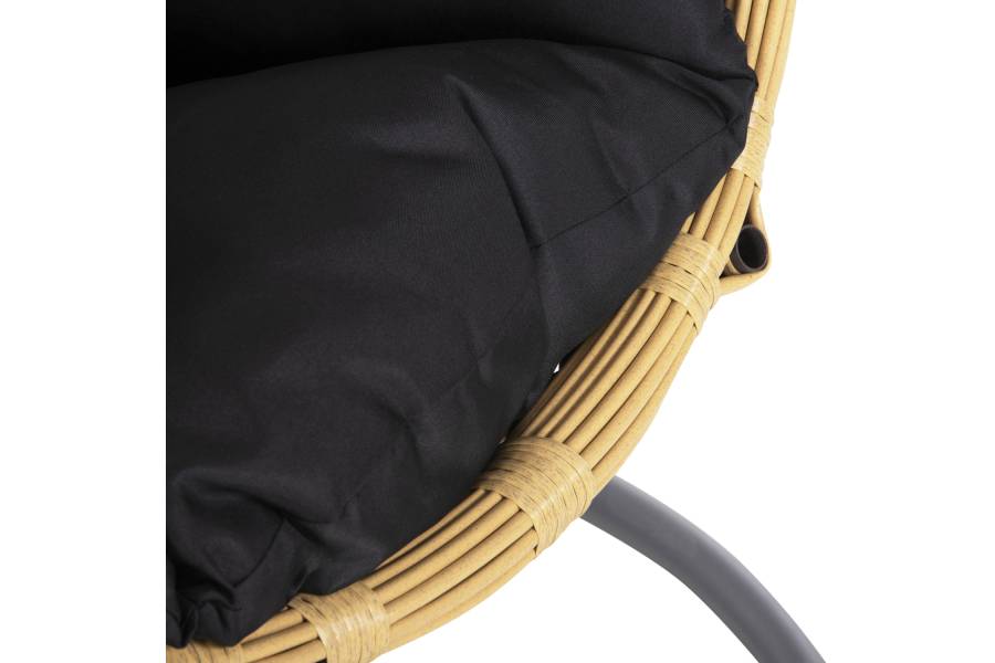ΜΟΝΗ ΚΡΕΜΑΣΤΗ ΦΩΛΙΑ ME ΥΠΟΠΟΔΙΟ GRACIE HM5755.02 ΜΠΕΖ ΣΥΝΘ.RATTAN-ΓΚΡΙ ΜΕΤΑΛ.ΣΚΕΛΕΤΟΣ Φ104x200Υεκ