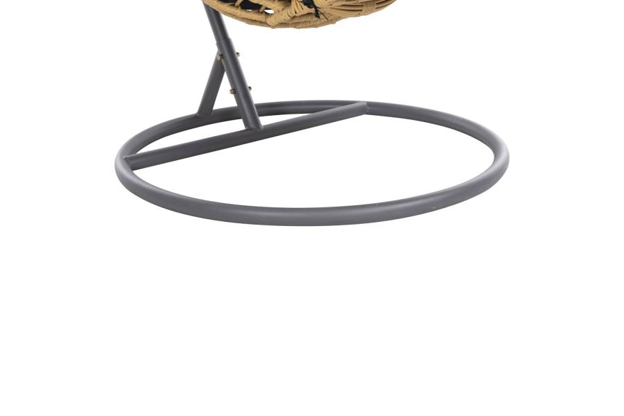ΜΟΝΗ ΚΡΕΜΑΣΤΗ ΦΩΛΙΑ ME ΥΠΟΠΟΔΙΟ GRACIE HM5755.02 ΜΠΕΖ ΣΥΝΘ.RATTAN-ΓΚΡΙ ΜΕΤΑΛ.ΣΚΕΛΕΤΟΣ Φ104x200Υεκ