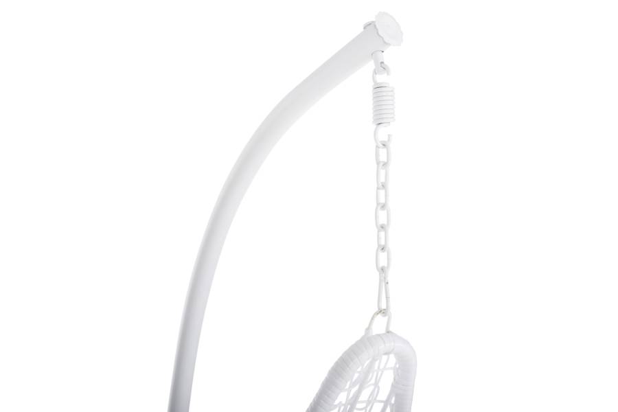 ΚΡΕΜΑΣΤΗ ΠΟΛΥΘΡΟΝΑ ΦΩΛΙΑ MILLIE HM5996.03 ΜΕΤΑΛΛΟ-ΣΥΝΘ.RATTAN ΛΕΥΚΟ Φ95x195Υεκ.