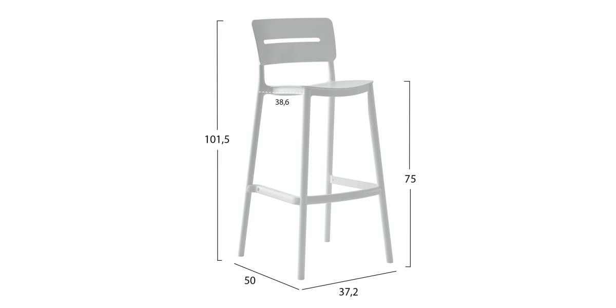 ΣΚΑΜΠΟ BAR ΠΟΛΥΠΡΟΠΥΛΕΝΙΟΥ SNOD2 HM6100.01 ΛΕΥΚΟ 37,2x50x101,5Υεκ.