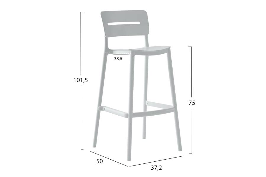 ΣΚΑΜΠΟ BAR ΠΟΛΥΠΡΟΠΥΛΕΝΙΟΥ SNOD2 HM6100.01 ΛΕΥΚΟ 37,2x50x101,5Υεκ.