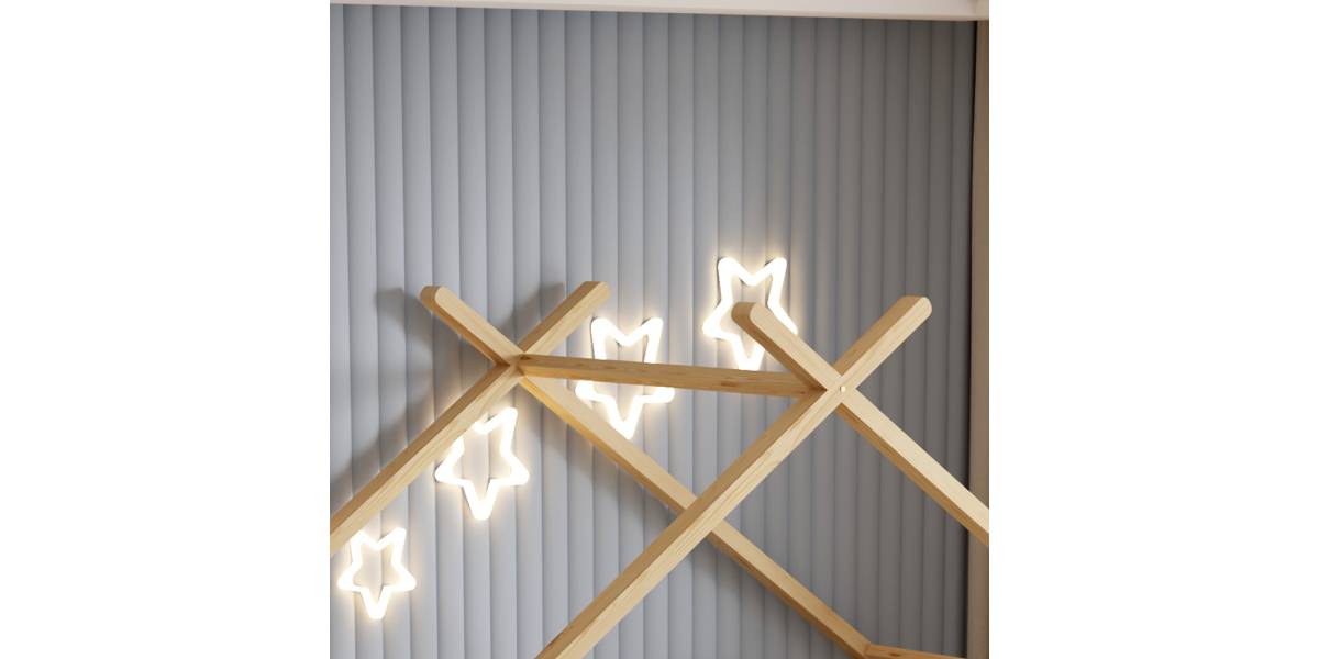 ΚΡΕΒΑΤΙ ΠΑΙΔΙΚΟ KLARICE HM680.01 τ.MONTESSORI-2 ΣΥΡΤΑΡΙΑ-ΞΥΛΟ ΠΕΥΚΟ ΦΥΣΙΚΟ-190x90εκ
