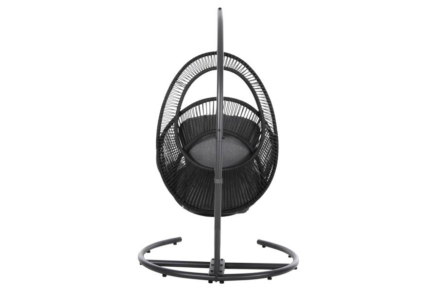 ΚΡΕΜΑΣΤΗ ΦΩΛΙΑ RULER HM6083 ΜΑΥΡΟ ΜΕΤΑΛΛΟ ΚΑΙ ΣΥΝΘ.RATTAN-ΓΚΡΙ ΜΑΞΙΛΑΡΙ 120x110x190Υ