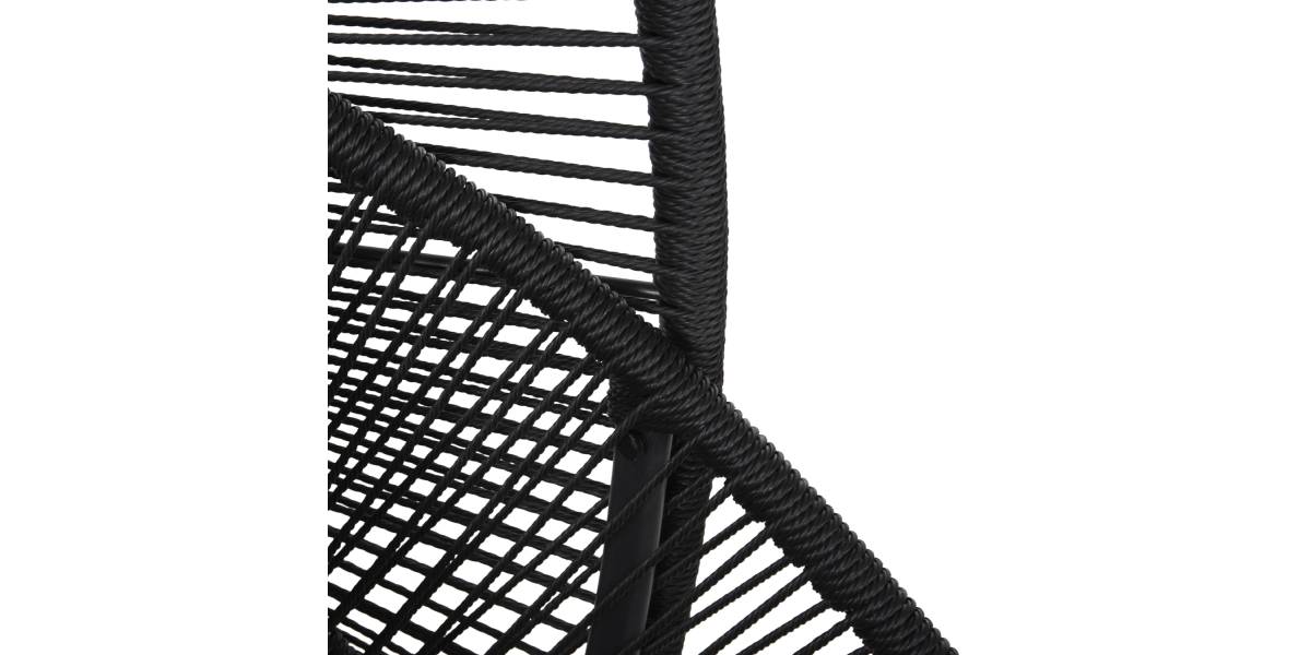 ΚΡΕΜΑΣΤΗ ΦΩΛΙΑ RULER HM6083 ΜΑΥΡΟ ΜΕΤΑΛΛΟ ΚΑΙ ΣΥΝΘ.RATTAN-ΓΚΡΙ ΜΑΞΙΛΑΡΙ 120x110x190Υ