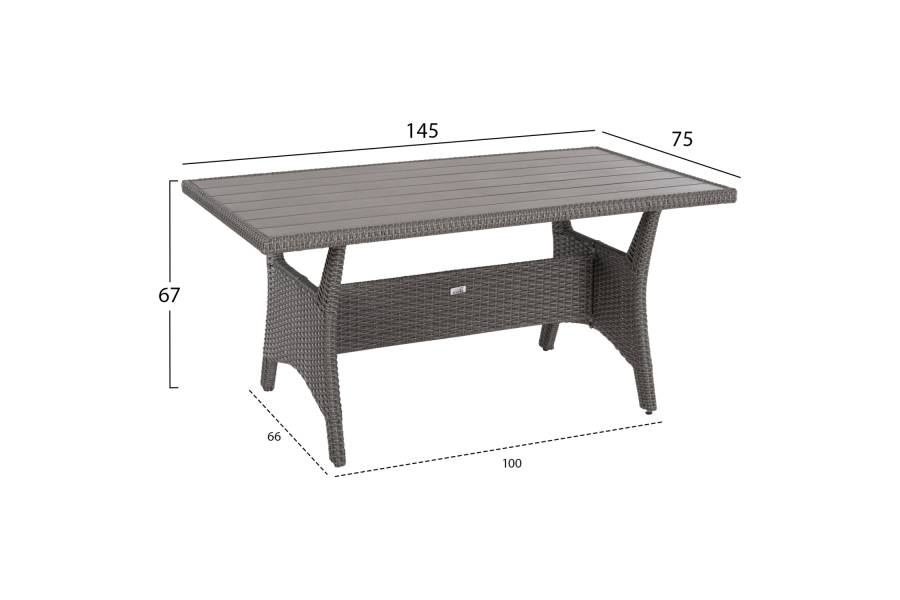 ΣΕΤ ΣΑΛΟΝΙ ΔΕΞΙΑ ΓΩΝΙΑ & ΤΡΑΠΕΖΙ CARSON HM6078.01 ΓΚΡΙ ΣΥΝΘ.RATTAN-ΜΑΞΙΛΑΡΙΑ