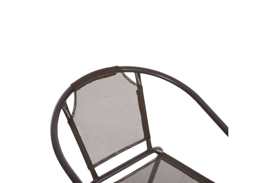 ΠΟΛΥΘΡΟΝΑ ΕΞ.ΧΩΡΟΥ LEDAN HM5977.02 ΜΕΤΑΛΛO & TEXTILENE ΚΑΦΕ 55x58x72Υεκ.