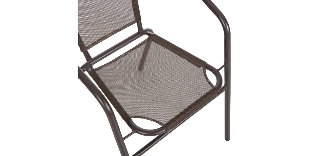 ΠΟΛΥΘΡΟΝΑ ΕΞ.ΧΩΡΟΥ LEDAN HM5977.02 ΜΕΤΑΛΛO & TEXTILENE ΚΑΦΕ 55x58x72Υεκ.