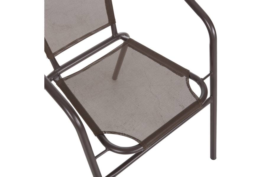 ΠΟΛΥΘΡΟΝΑ ΕΞ.ΧΩΡΟΥ LEDAN HM5977.02 ΜΕΤΑΛΛO & TEXTILENE ΚΑΦΕ 55x58x72Υεκ.
