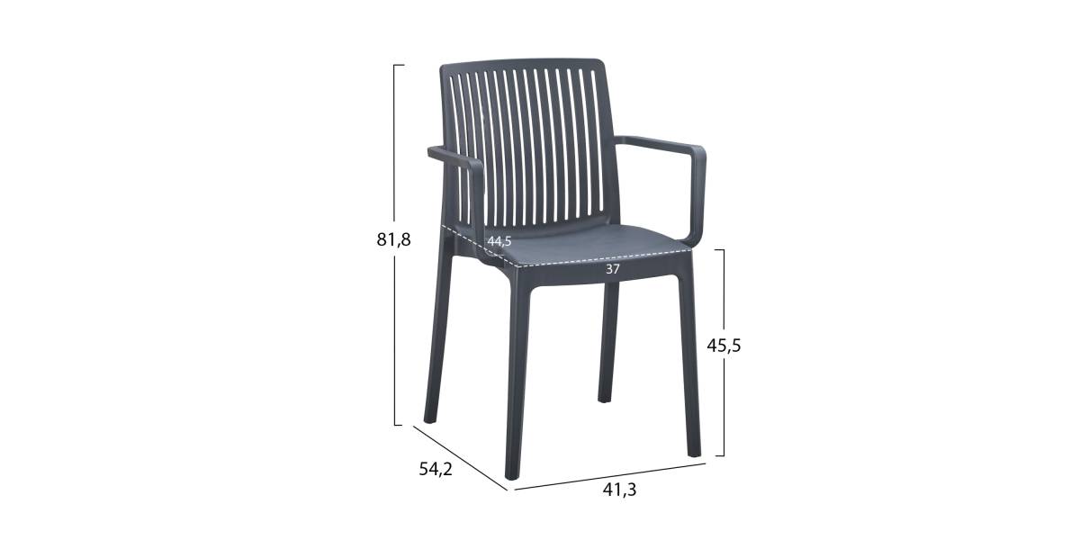 ΠΟΛΥΘΡΟΝΑ ΠΟΛΥΠΡΟΠΥΛΕΝΙΟΥ IDA HM6127.03 ΓΚΡΙ 41,3x54,2x81,8Υεκ.