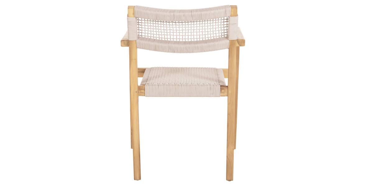 ΠΟΛΥΘΡΟΝΑ CHARLOTTE HM9637.07 ΞΥΛΟ TEAK ΦΥΣΙΚΟ & ΜΠΕΖ ΣΧΟΙΝΙ 58x61x81Yεκ.