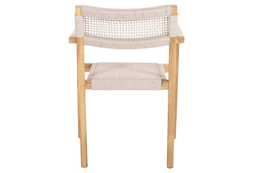 ΠΟΛΥΘΡΟΝΑ CHARLOTTE HM9637.07 ΞΥΛΟ TEAK ΦΥΣΙΚΟ & ΜΠΕΖ ΣΧΟΙΝΙ 58x61x81Yεκ.