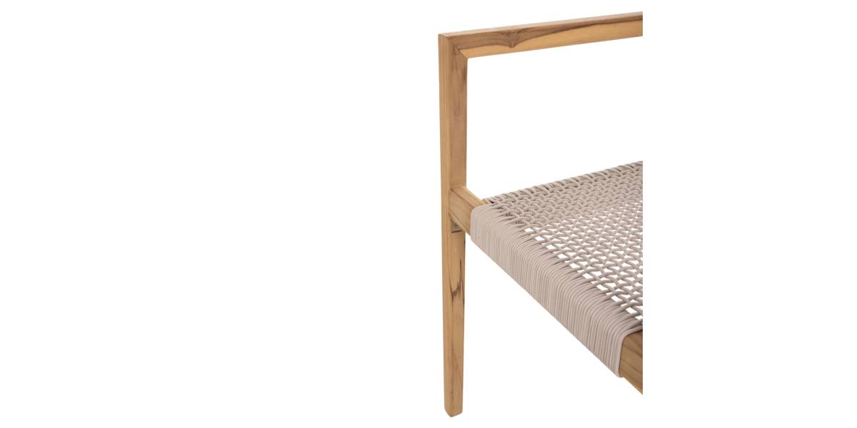 ΠΟΛΥΘΡΟΝΑ CHARLOTTE HM9637.07 ΞΥΛΟ TEAK ΦΥΣΙΚΟ & ΜΠΕΖ ΣΧΟΙΝΙ 58x61x81Yεκ.