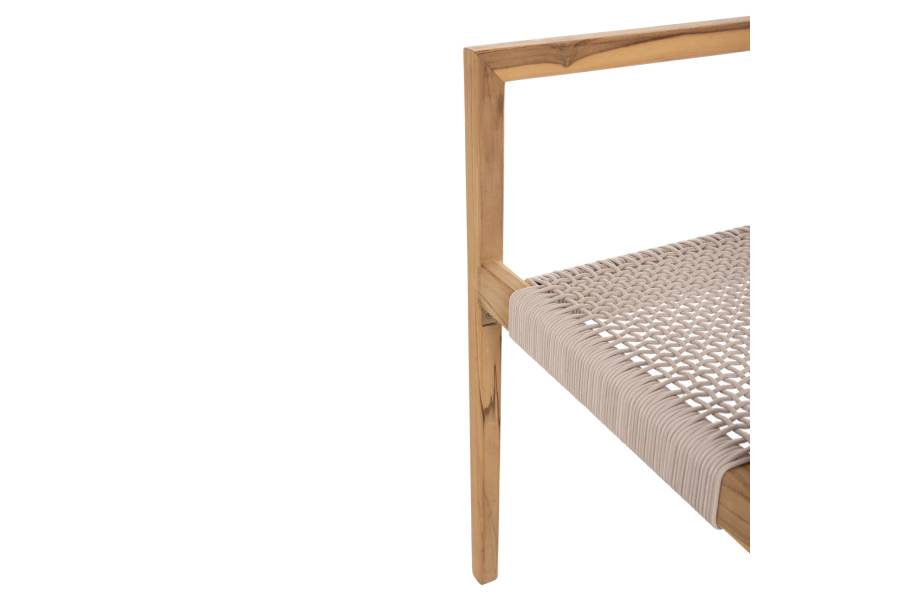 ΠΟΛΥΘΡΟΝΑ CHARLOTTE HM9637.07 ΞΥΛΟ TEAK ΦΥΣΙΚΟ & ΜΠΕΖ ΣΧΟΙΝΙ 58x61x81Yεκ.