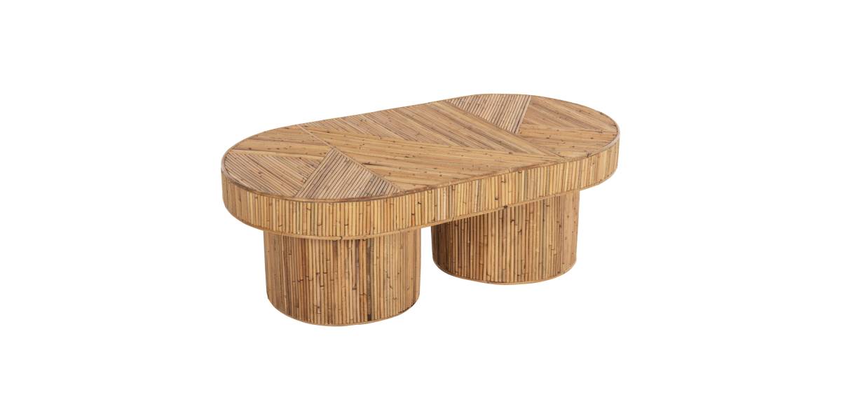 ΤΡΑΠΕΖΙ ΣΑΛΟΝΙΟΥ GATSBY ΟΒΑΛ TOP HM9870 RATTAN ΧΡΩΜΑ ΦΥΣΙΚΟ 110x59x39Υεκ.