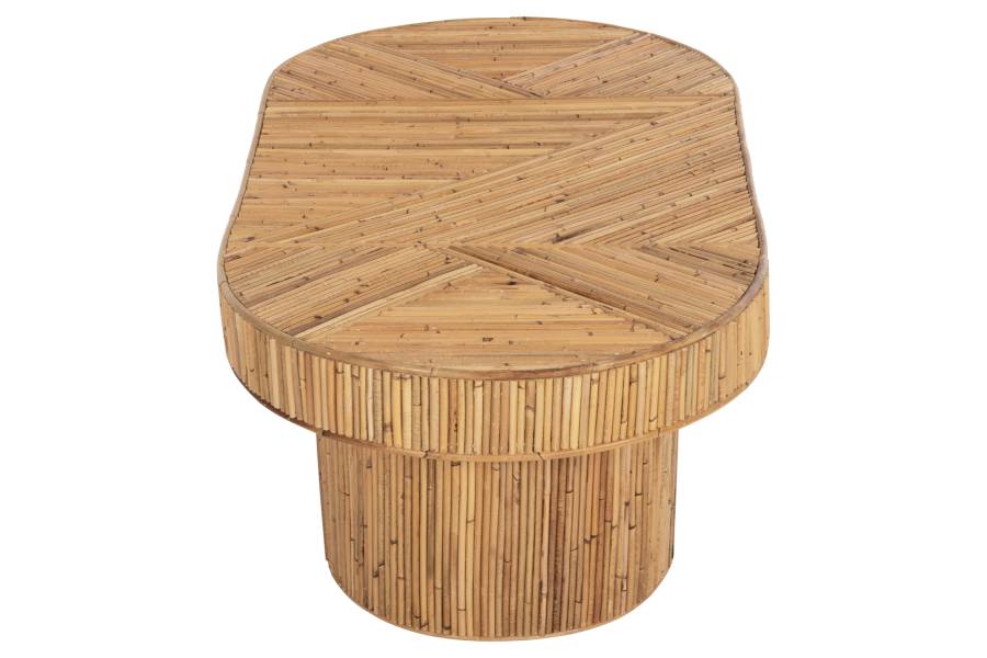 ΤΡΑΠΕΖΙ ΣΑΛΟΝΙΟΥ GATSBY ΟΒΑΛ TOP HM9870 RATTAN ΧΡΩΜΑ ΦΥΣΙΚΟ 110x59x39Υεκ.