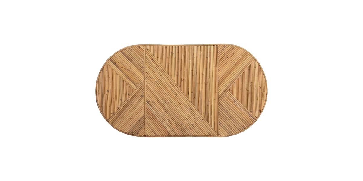 ΤΡΑΠΕΖΙ ΣΑΛΟΝΙΟΥ GATSBY ΟΒΑΛ TOP HM9870 RATTAN ΧΡΩΜΑ ΦΥΣΙΚΟ 110x59x39Υεκ.
