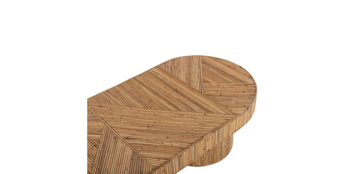 ΤΡΑΠΕΖΙ ΣΑΛΟΝΙΟΥ GATSBY ΟΒΑΛ TOP HM9870 RATTAN ΧΡΩΜΑ ΦΥΣΙΚΟ 110x59x39Υεκ.