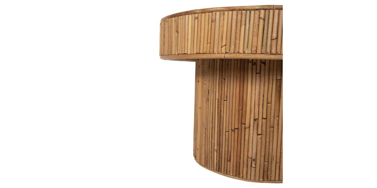 ΤΡΑΠΕΖΙ ΣΑΛΟΝΙΟΥ GATSBY ΟΒΑΛ TOP HM9870 RATTAN ΧΡΩΜΑ ΦΥΣΙΚΟ 110x59x39Υεκ.