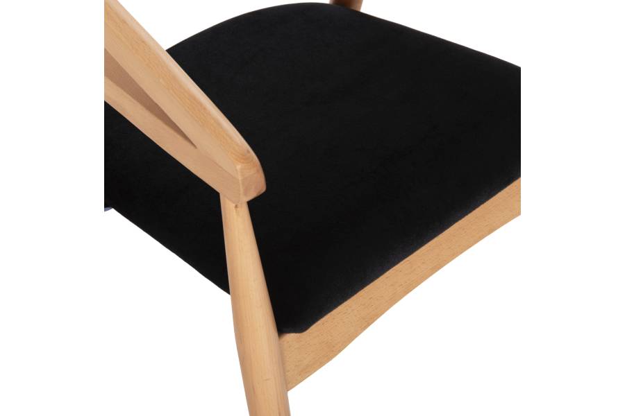 ΠΟΛΥΘΡΟΝΑ KOMODUS HM18012.02 ΞΥΛΟ ΟΞΙΑΣ-RATTAN-ΥΦΑΣΜΑ ΣΕ ΜΑΥΡΟ 55x49x80Υεκ.
