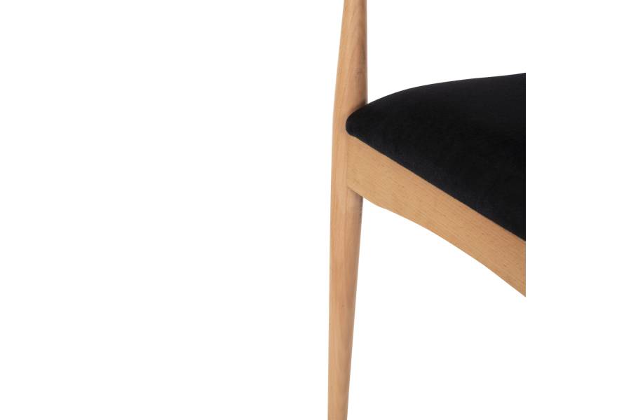 ΠΟΛΥΘΡΟΝΑ KOMODUS HM18012.02 ΞΥΛΟ ΟΞΙΑΣ-RATTAN-ΥΦΑΣΜΑ ΣΕ ΜΑΥΡΟ 55x49x80Υεκ.