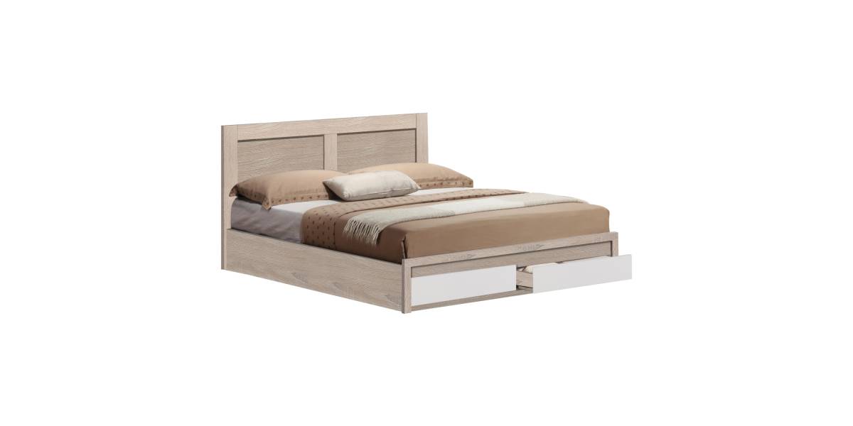 ΚΡΕΒΑΤΙ CAPRI HM312.16 ΜΕ 2 ΣΥΡΤΑΡΙΑ SONAMA ΛΕΥΚΟ ΓΙΑ ΣΤΡΩΜΑ 150x200 εκ.