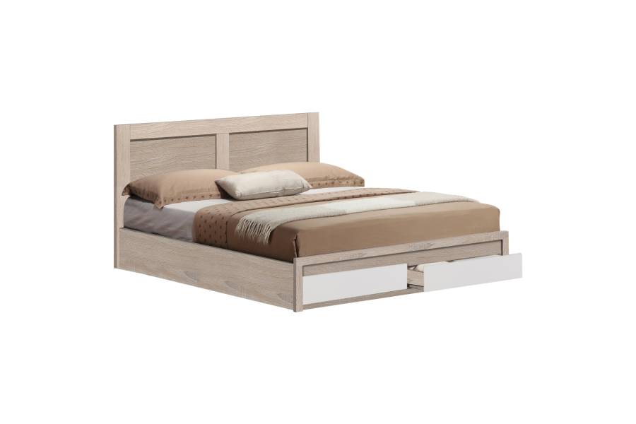 ΚΡΕΒΑΤΙ CAPRI HM312.16 ΜΕ 2 ΣΥΡΤΑΡΙΑ SONAMA ΛΕΥΚΟ ΓΙΑ ΣΤΡΩΜΑ 150x200 εκ.