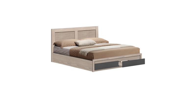 ΚΡΕΒΑΤΙ CAPRI HM312.14 ΜΕ 2 ΣΥΡΤΑΡΙΑ SONAMA-ΑΝΘΡΑΚΙ ΓΙΑ ΣΤΡΩΜΑ 150x200εκ.