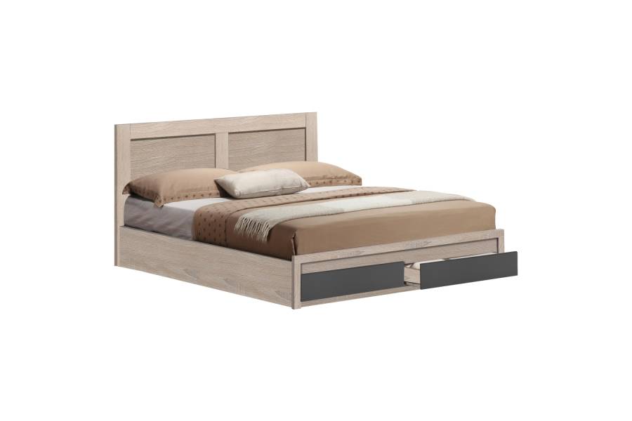 ΚΡΕΒΑΤΙ CAPRI HM312.14 ΜΕ 2 ΣΥΡΤΑΡΙΑ SONAMA-ΑΝΘΡΑΚΙ ΓΙΑ ΣΤΡΩΜΑ 150x200εκ.