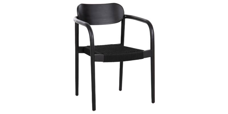 ΠΟΛΥΘΡΟΝΑ OSLO HM9636.12 ΞΥΛΟ TEAK ΜΑΥΡΟ & ΜΑΥΡΟ ΣΧΟΙΝΙ 55x54x80Yεκ.