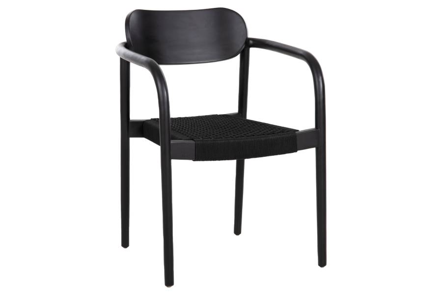 ΠΟΛΥΘΡΟΝΑ OSLO HM9636.12 ΞΥΛΟ TEAK ΜΑΥΡΟ & ΜΑΥΡΟ ΣΧΟΙΝΙ 55x54x80Yεκ.