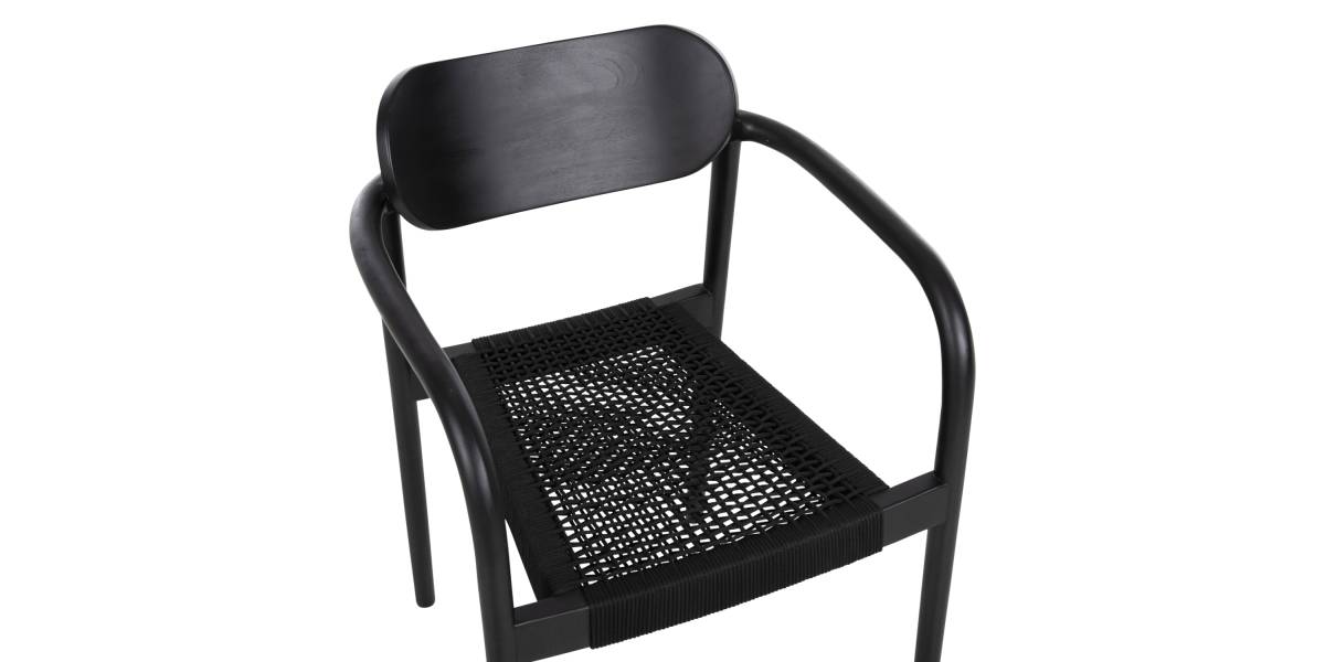 ΠΟΛΥΘΡΟΝΑ OSLO HM9636.12 ΞΥΛΟ TEAK ΜΑΥΡΟ & ΜΑΥΡΟ ΣΧΟΙΝΙ 55x54x80Yεκ.