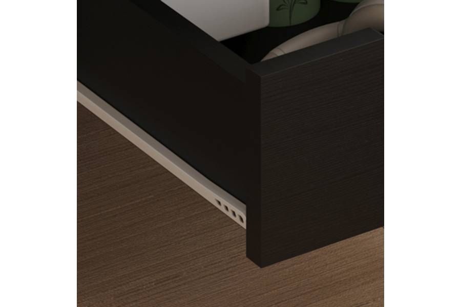ΚΟΜΟΔΙΝΟ DINKL HM2472.02 ΜΕΛΑΜΙΝΗ-2 ΣΥΡΤΑΡΙΑ-WENGE 29,5x29,5x45Υεκ