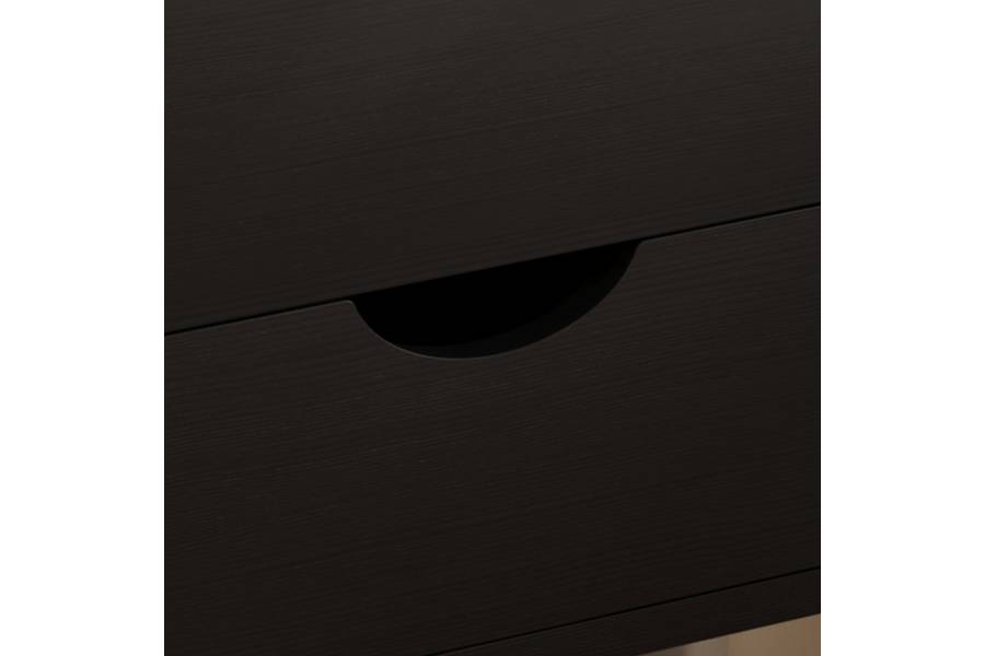 ΚΟΜΟΔΙΝΟ DINKL HM2472.02 ΜΕΛΑΜΙΝΗ-2 ΣΥΡΤΑΡΙΑ-WENGE 29,5x29,5x45Υεκ