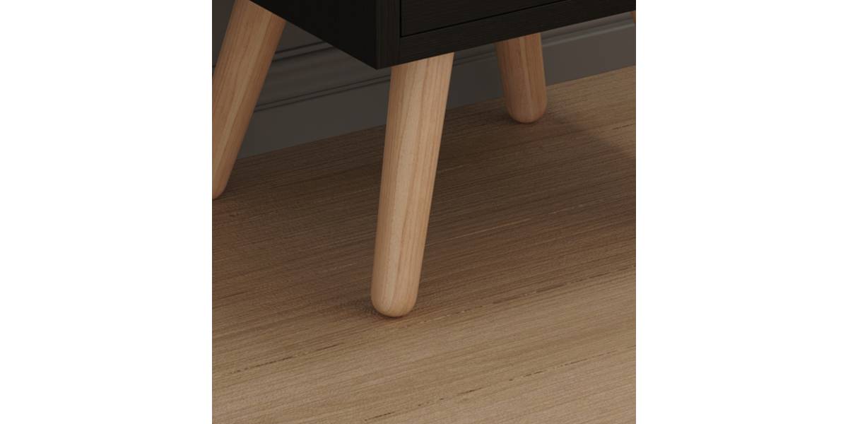 ΚΟΜΟΔΙΝΟ DINKL HM2472.02 ΜΕΛΑΜΙΝΗ-2 ΣΥΡΤΑΡΙΑ-WENGE 29,5x29,5x45Υεκ