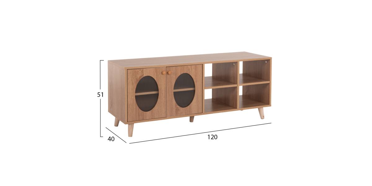 ΕΠΙΠΛΟ ΤΗΛΕΟΡΑΣΗΣ RILLION HM9879 ΜΕΛΑΜΙΝΗ ΣΕ SONAMA 120x40x50Yεκ