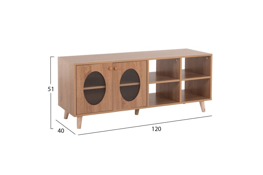 ΕΠΙΠΛΟ ΤΗΛΕΟΡΑΣΗΣ RILLION HM9879 ΜΕΛΑΜΙΝΗ ΣΕ SONAMA 120x40x50Yεκ