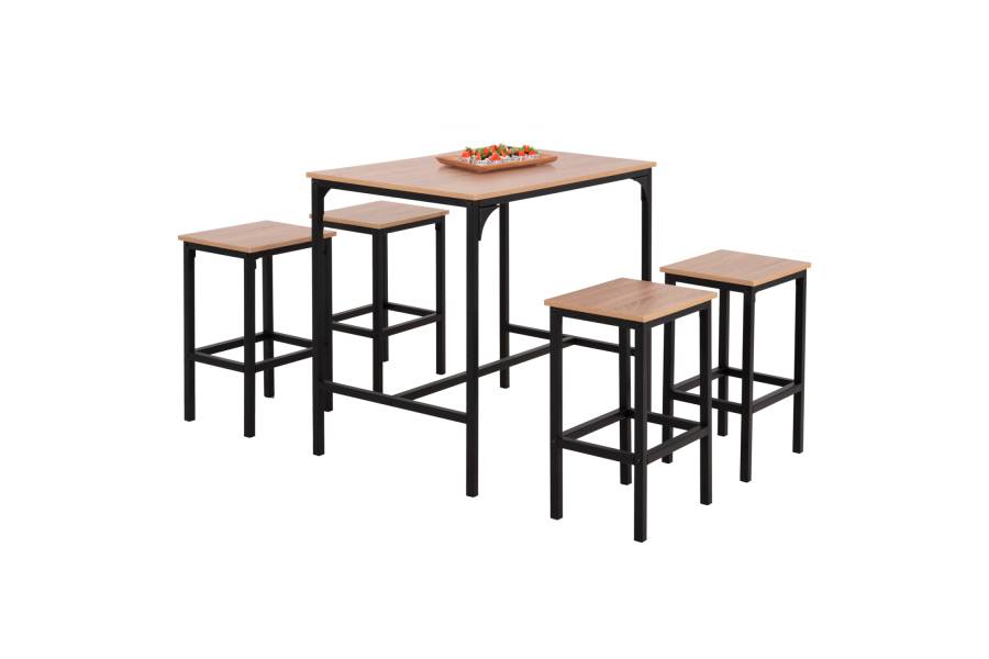ΣΕΤ ΤΡΑΠΕΖΑΡΙΑ ΜΠΑΡ 5ΤΜΧ BOXY HM9882.01 ΜΑΥΡΟ ΜΕΤΑΛΛΟ-ΜΕΛΑΜΙΝΗ ΣΕ SONAMA