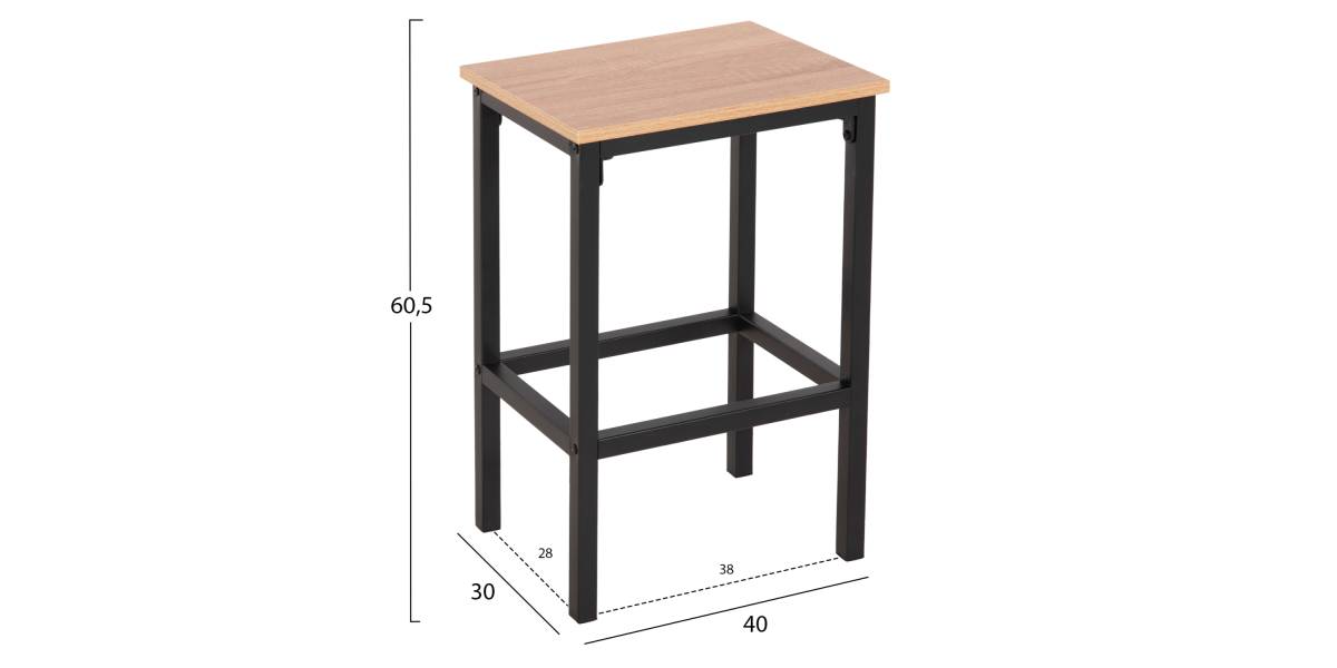 ΣΕΤ ΤΡΑΠΕΖΑΡΙΑ ΜΠΑΡ 5ΤΜΧ BOXY HM9882.01 ΜΑΥΡΟ ΜΕΤΑΛΛΟ-ΜΕΛΑΜΙΝΗ ΣΕ SONAMA