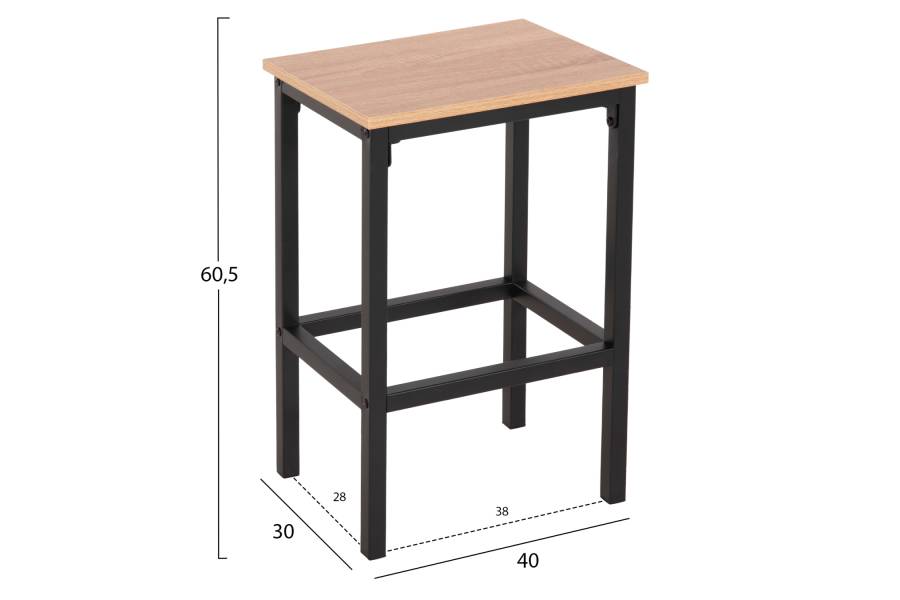 ΣΕΤ ΤΡΑΠΕΖΑΡΙΑ ΜΠΑΡ 5ΤΜΧ BOXY HM9882.01 ΜΑΥΡΟ ΜΕΤΑΛΛΟ-ΜΕΛΑΜΙΝΗ ΣΕ SONAMA