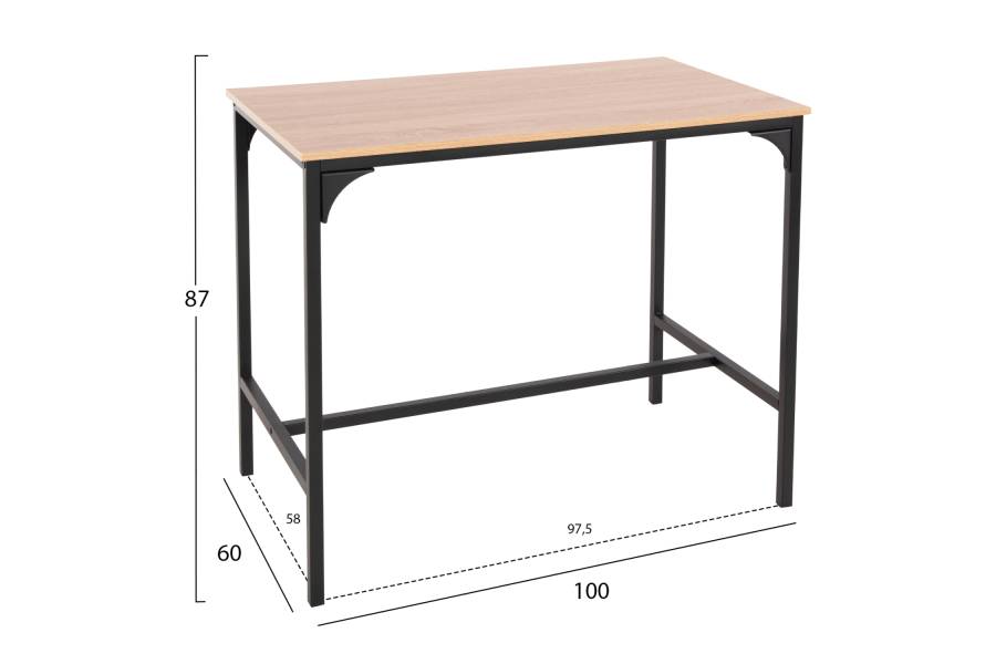 ΣΕΤ ΤΡΑΠΕΖΑΡΙΑ ΜΠΑΡ 5ΤΜΧ BOXY HM9882.01 ΜΑΥΡΟ ΜΕΤΑΛΛΟ-ΜΕΛΑΜΙΝΗ ΣΕ SONAMA