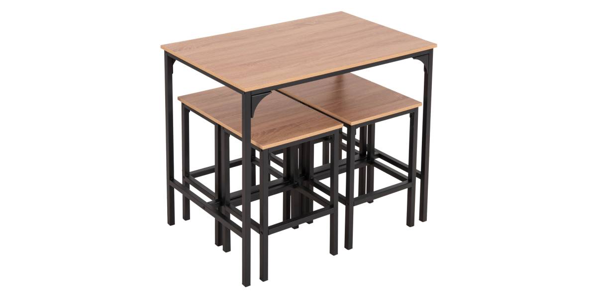 ΣΕΤ ΤΡΑΠΕΖΑΡΙΑ ΜΠΑΡ 5ΤΜΧ BOXY HM9882.01 ΜΑΥΡΟ ΜΕΤΑΛΛΟ-ΜΕΛΑΜΙΝΗ ΣΕ SONAMA