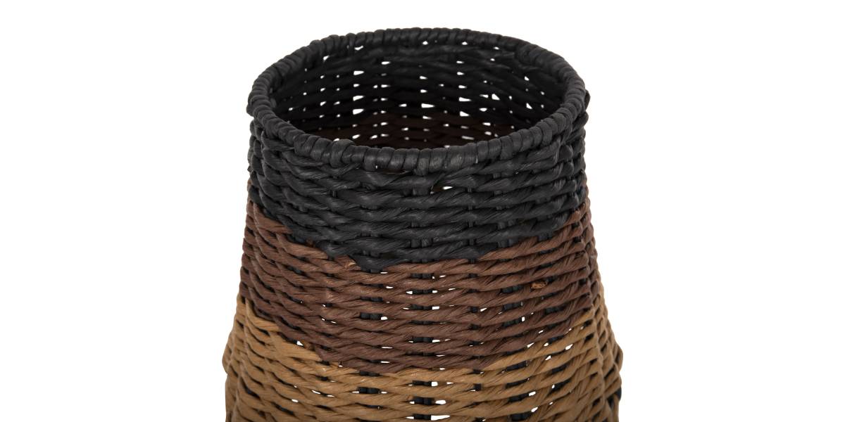 ΦΩΤΙΣΤΙΚΟ ΔΑΠΕΔΟΥ HM4343 ΜΕΤΑΛΛΟ-PAPER ROPE ΣΕ ΜΠΕΖ ΑΜΜΟΥ-ΜΑΥΡΟ Φ30X120Υεκ.