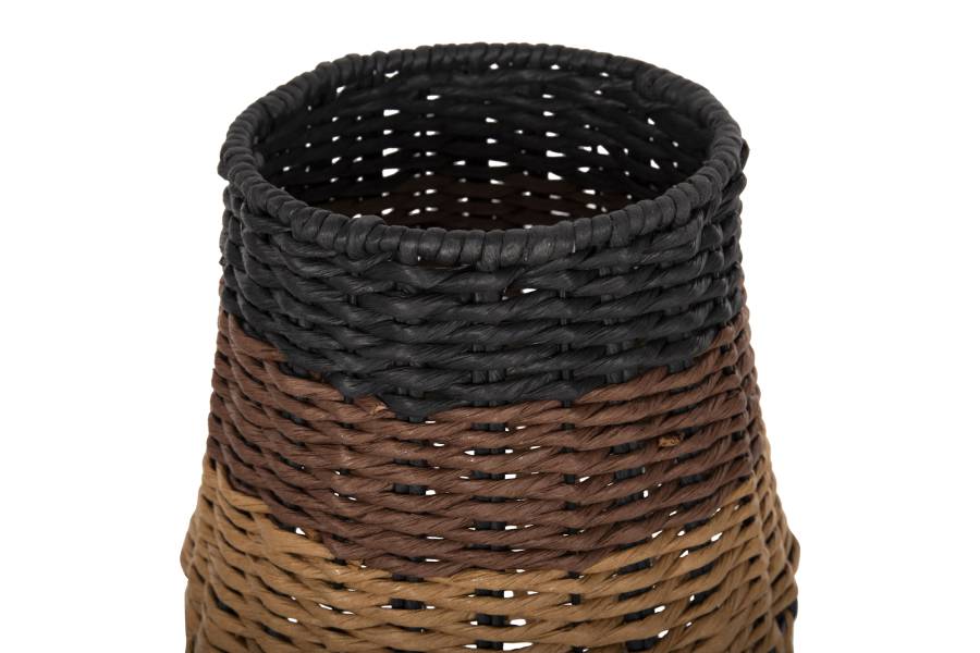 ΦΩΤΙΣΤΙΚΟ ΔΑΠΕΔΟΥ HM4343 ΜΕΤΑΛΛΟ-PAPER ROPE ΣΕ ΜΠΕΖ ΑΜΜΟΥ-ΜΑΥΡΟ Φ30X120Υεκ.