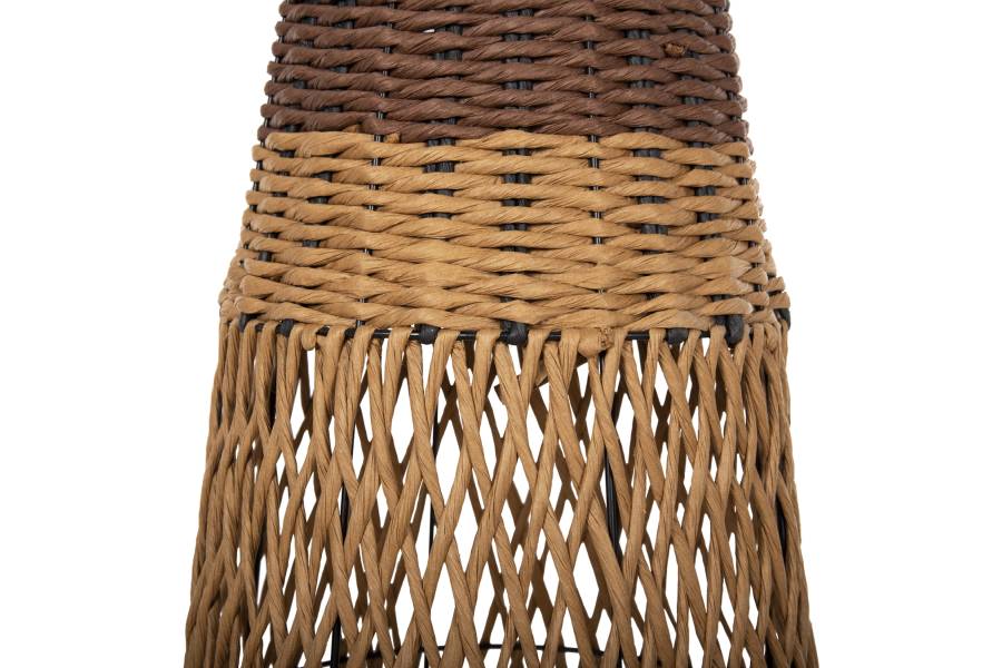 ΦΩΤΙΣΤΙΚΟ ΔΑΠΕΔΟΥ HM4343 ΜΕΤΑΛΛΟ-PAPER ROPE ΣΕ ΜΠΕΖ ΑΜΜΟΥ-ΜΑΥΡΟ Φ30X120Υεκ.