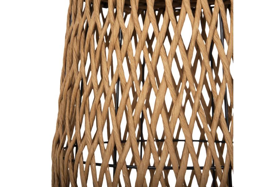 ΦΩΤΙΣΤΙΚΟ ΔΑΠΕΔΟΥ HM4343 ΜΕΤΑΛΛΟ-PAPER ROPE ΣΕ ΜΠΕΖ ΑΜΜΟΥ-ΜΑΥΡΟ Φ30X120Υεκ.