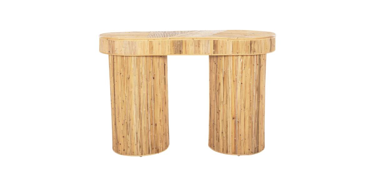 ΚΟΝΣΟΛΑ ΟΒΑΛ GATSBY HM9871 ΦΥΣΙΚΟ RATTAN ΣΕ ΦΥΣΙΚΟ ΧΡΩΜΑ 110x45x74,5Υεκ.