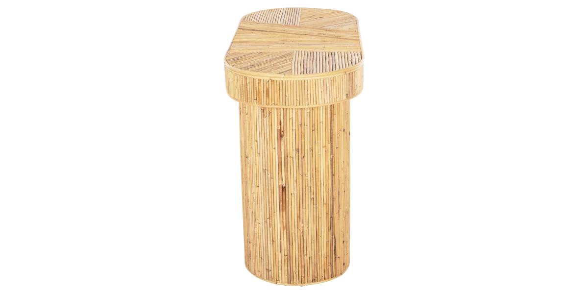 ΚΟΝΣΟΛΑ ΟΒΑΛ GATSBY HM9871 ΦΥΣΙΚΟ RATTAN ΣΕ ΦΥΣΙΚΟ ΧΡΩΜΑ 110x45x74,5Υεκ.