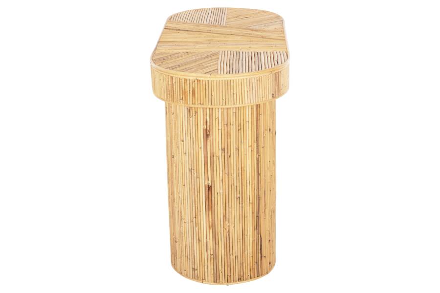 ΚΟΝΣΟΛΑ ΟΒΑΛ GATSBY HM9871 ΦΥΣΙΚΟ RATTAN ΣΕ ΦΥΣΙΚΟ ΧΡΩΜΑ 110x45x74,5Υεκ.